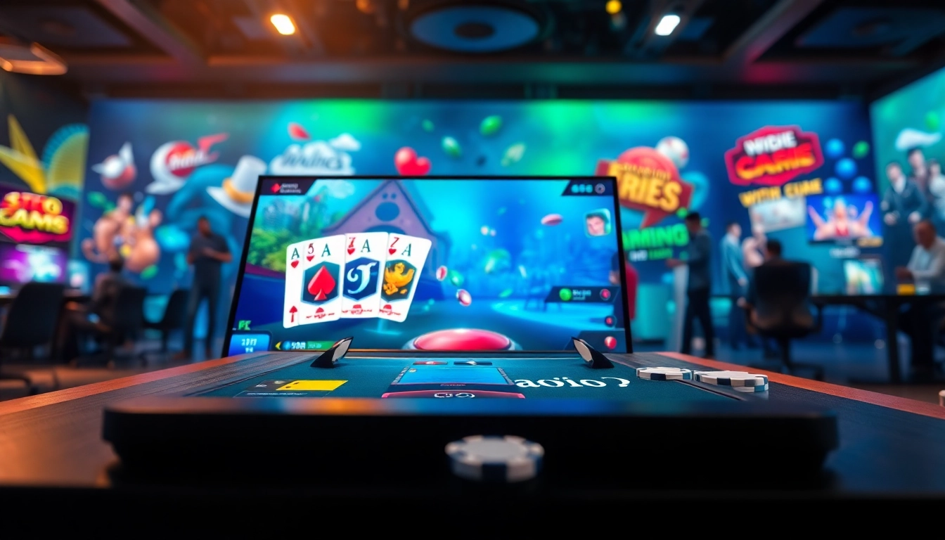 Experience thrilling gaming on https://awin68.cloud/ with a vibrant and interactive interface showcasing card games.